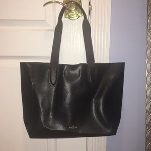 Coach large derby tote bag black